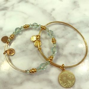Set of two pretty Alex and Ani bracelets